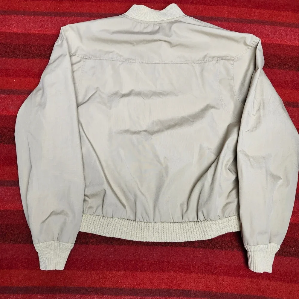 Vintage Bomber Jacket Catalina La Paz  Mens 44  Tan Lightweight Western